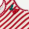 Red Striped Crochet Floaty Dress