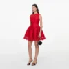 Red Taffeta Lace Mini Dress Red Taffeta Lace Mini Dress