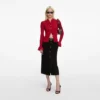Red Viscose Cardigan