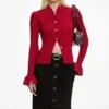 Red Viscose Cardigan