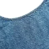 Rhinestone Denim Crop Top