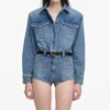 Rhinestone Denim Playsuit