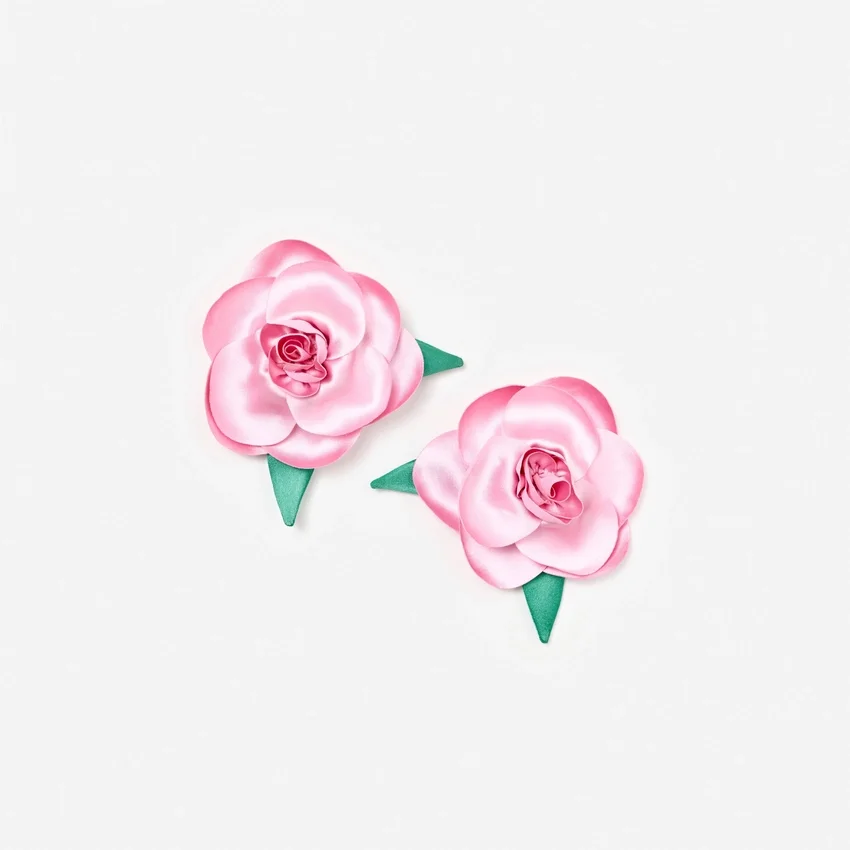Rose Crepe Hairclips Rose Crepe Hairclips