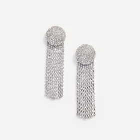 Round Crystal Droplet Earrings