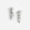 Silver Beaded Dangle Earring