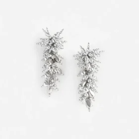 Silver Beaded Dangle Earring