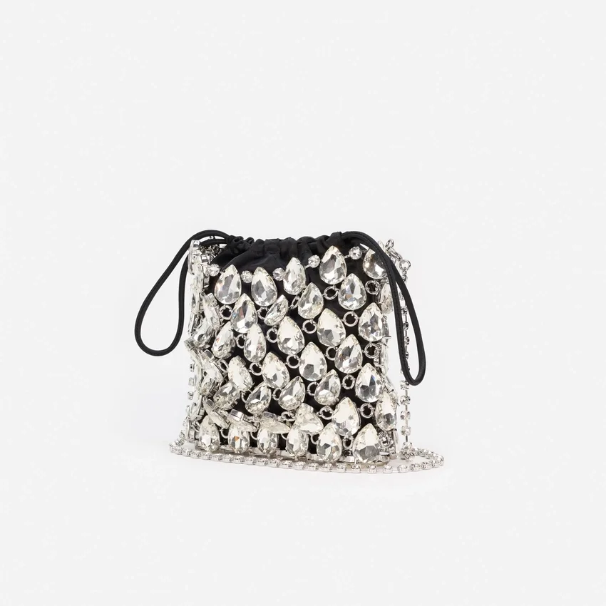 Silver Crystal Chainmail Mini Bag Silver Crystal Chainmail Mini Bag