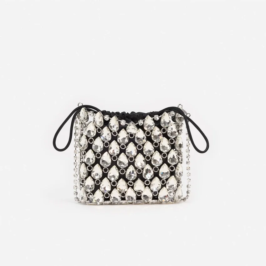 Silver Crystal Chainmail Mini Bag Silver Crystal Chainmail Mini Bag