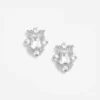 Silver Crystal Cluster Earrings Silver Crystal Cluster Earrings