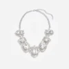 Silver Crystal Cluster Necklace