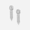 Silver Crystal Droplet Earrings
