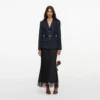 Tailored Blazer Satin Midi Dress