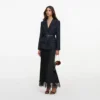 Tailored Blazer Satin Midi Dress