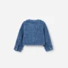 Textured Denim Heart Trim Jacket