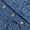 Textured Denim Heart Trim Jacket
