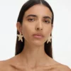 Textured Gold Sea Star Earrings
