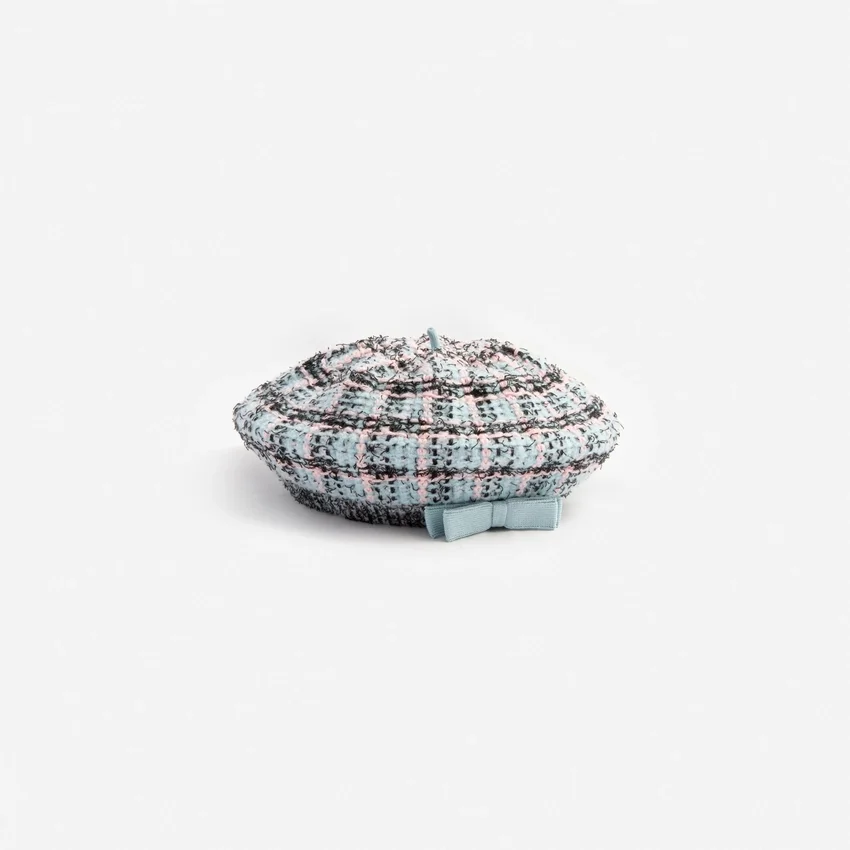 Textured Stripe Knit Beret Textured Stripe Knit Beret