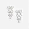 Tiered Pearl Bow Earrings