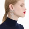Tiered Pearl Bow Earrings