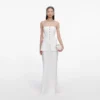 White Bandeau Maxi Dress