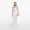 White Bandeau Maxi Dress