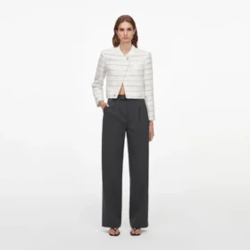 White Boucle Boxy Jacket