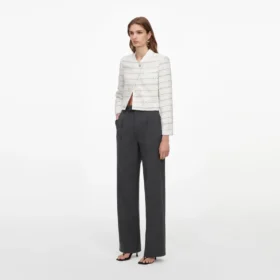 White Boucle Boxy Jacket