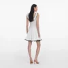 White Contrast Trim Knit Mini Dress White Contrast Trim Knit Mini Dress
