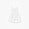White Cotton Embroidered Dress