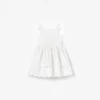 White Cotton Embroidered Dress