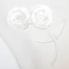 White Crepe Embellished Flower Mini Dress White Crepe Embellished Flower Mini Dress