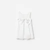 White Crepe Sequin Flower Dress