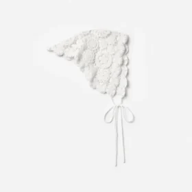 White Crochet Bandana