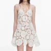 White Crochet Mini Dress
