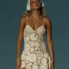 White Crochet Mini Dress
