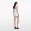 White Embroidered Playsuit