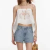 White Embroidered Top