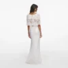 White Fine Lace Satin Maxi Dress White Fine Lace Satin Maxi Dress