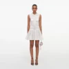 White Flower Trim Knit Mini Dress White Flower Trim Knit Mini Dress