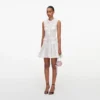 White Flower Trim Knit Mini Dress White Flower Trim Knit Mini Dress