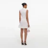 White Flower Trim Knit Mini Dress White Flower Trim Knit Mini Dress
