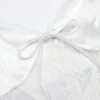 White Georgette Satin Maxi Dress