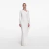 White Jersey Drape Maxi Dress White Jersey Drape Maxi Dress