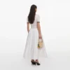 White Knit Linen Midi Dress White Knit Linen Midi Dress