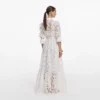 White Lace Collared Maxi Dress White Lace Collared Maxi Dress