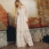 White Lace Collared Maxi Dress White Lace Collared Maxi Dress