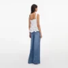 White Lace Peplum Top
