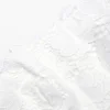 White Lace Peplum Top