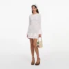 White Open Back Knitted Mini Dress White Open Back Knitted Mini Dress