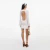 White Open Back Knitted Mini Dress White Open Back Knitted Mini Dress